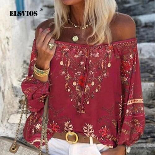 ELSVIOS Blouses With Sleeves