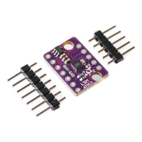 GY-LSM6DS3 LSM6DS3 Accelerometer Gyro Embedded Digital Temperature Sensor Module SPI IIC I2C Interface Module 8kb FIFO Buffer 5V