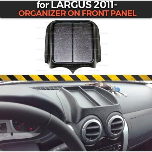 Organizer on front panel for Lada Largus 2011- plastic console of ABS plastic embossed function pocket car styling accessories