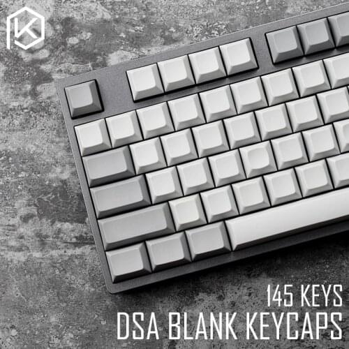 Dsa pbt blank light grey grey Keycaps 60% gh60 poker2 xd64 87 104 xd75 xd96 xd84 cosair k70 razer blackwidow planck jj40 jj50