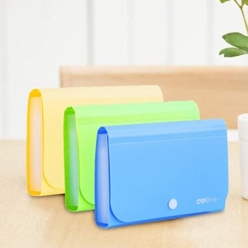 Mini accordion pack 5561 bill folder press button multi-function file bill pack pvc bag file organizer
