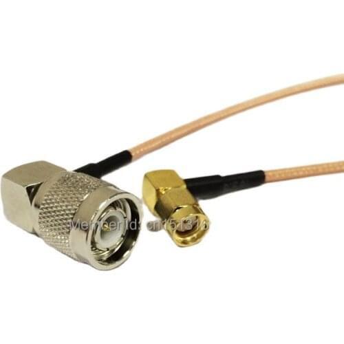 Modem Coaxial Cable RP-SMA Male Plug Right Angle To TNC Male Right Angle RG316 Cable 15CM 6" Adapter RF Pigtail
