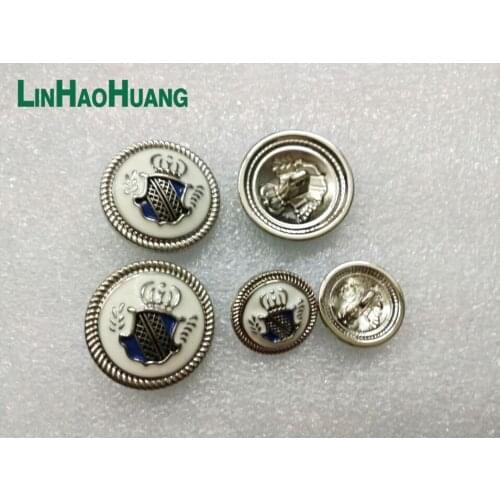 Fashion 30pcs/lot metal alloy sewing coat buttons sivler nickle white acquer suit buttons 25 / 18mm free shipping 2016092103