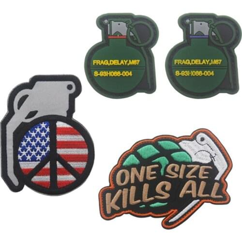 One Size Kills All PVC Embrodiery Patch Armband Badge US Army Military Bomb Decorative Applique Tactical Patches