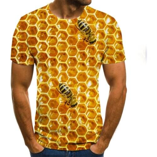 2021 Summer New Mens T-Shirt Ms. Bee Sweatshirt 3D Print Hort Sleeve Hip Hop O-Neck Comfortable Casual Oversized T-Shirt