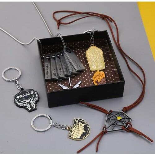 Hot Game Death Stranding Necklace Norman Mark Reedus Sam Metal Pendant Titanium Pendant Cosplay Choker Men Set Jewelry koyle