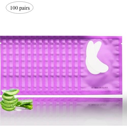 100pairs Pairs Eyelash Under Pads Gel Patch For Eyelash Extension Grafting Eyelashes Hydrating Eye Patches Paper Sticker