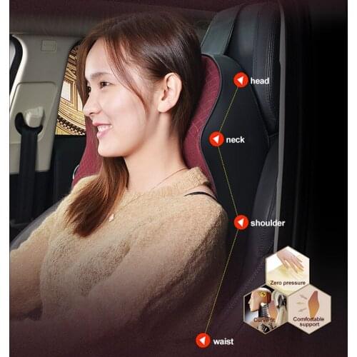 Car Neck Pillow Adjustable 3D Memory Foam Cushion Auto Headrest Travel Pillow Neck Support Holder Seat Pillow Car Accessories