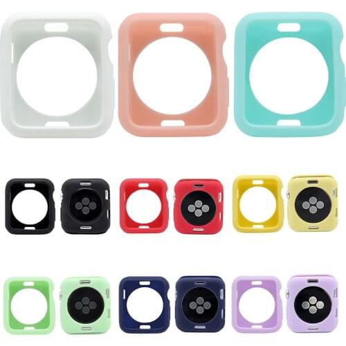 Candy TPU Case For Apple Watch Series 1 2 3 Cover Silicone Protector Shell For iWatch 38mm 42mm Ultra-thin Frame Watch Cases