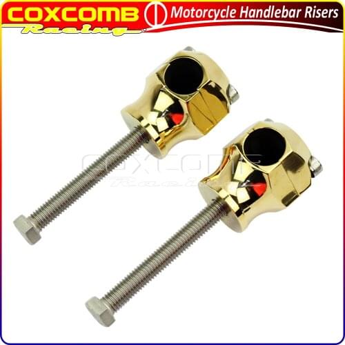 Universal 1" Custom Handlebar Riser Motorcycle Solid Brass 25mm Handlebar Riser Clamp Mount Kit For Harley Chopper Suzuki BMW