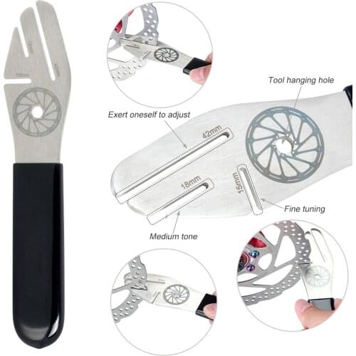 Bike Disc Brake Rotor Alignment Truing Tools Bicycle Gap Repair Correction Adjustment Cycling Bicycle Stainless Steel Wrench