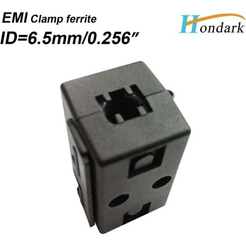 Inner 6.5mm 0.26'' clip EMI filter ferrite core cable wires Noise cancel ferrite ring RF choke ferrite bead ,50pcs/lot