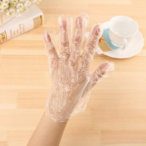 100Pcs Clear Disposable Gloves Cooking Cleaning Kitchens Food Handling Tools New
