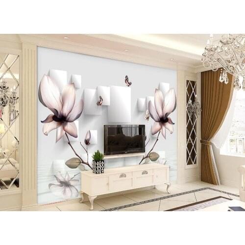 3d wallpaper for room Black transparent flowers wallpaper bathroom window mural wallpaper Home Decoration