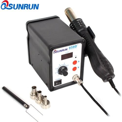 858D+ 110V/220V 700W ESD BGA 858D Plus Hot Air Soldering&Rework Station LED Digital Heat Gun Desoldering Station