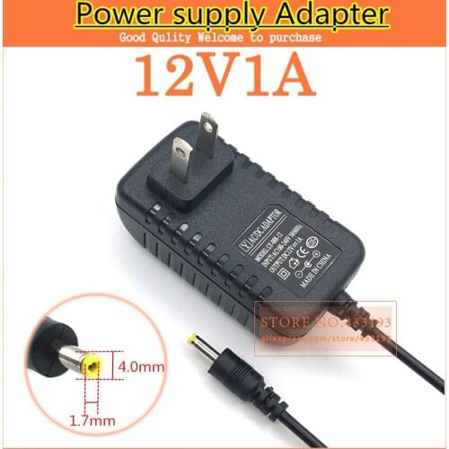 AC DC Adapter DC 12V 1A AC 100-240V Converter Adapter,12V1A Charger Power Supply US Plug Black Wholesale.DC4.0*1.7