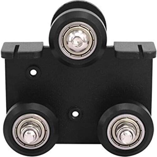 3D Printer Accessories, 3D Printer Extruder Backrest Plate with Pulleys, for Ender-3 Cr-10 Cr-10S