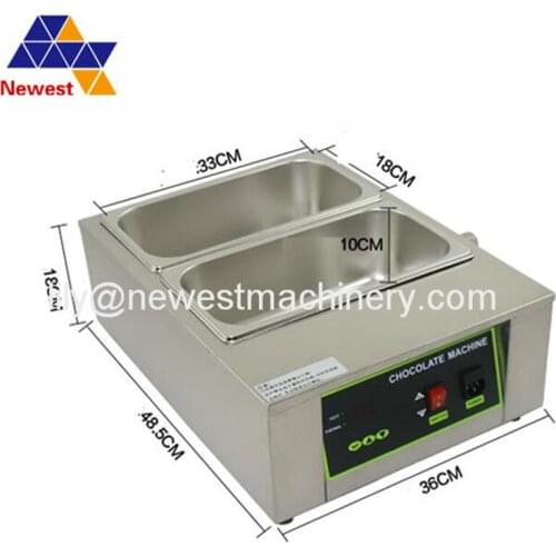 Hot chocolate wamer machine 2 pans tempering chocolate machine 220v/110v