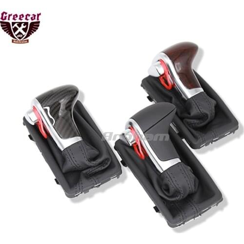 Auto Automatic Shift Knob Carbon Fiber Gear Shift Lever For Audi A4 Q5 A6 A5 2009 2010 2011 2012 2013 4GD713139 8KD719139