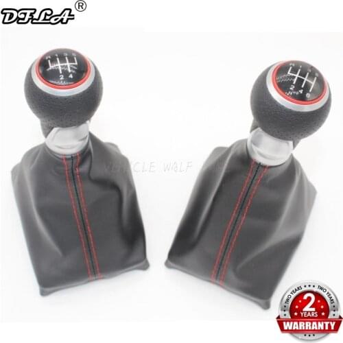 For Audi Q5 8R 2009 2010 2011 2012 2013 2014 2015 2016 2017 Car 5 Speed 6 Speed Car Gear Stick Shift Knob With Leather Boot