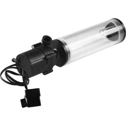 G1/4 Thread XHC8+160mm Cylinder Water Tank Water Pump for Computer CPU Water Cooling System