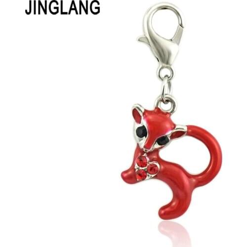 JINGLANG New Handmade Jewelry Accessories Animal Pendants For DIY Jewelry Findings Floating Charms 12 Pieces