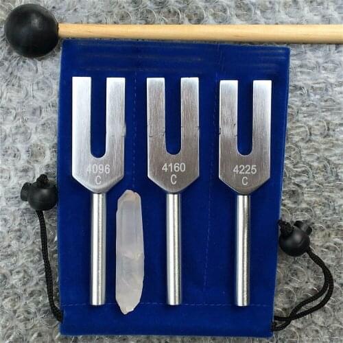 Quality Aluminum alloy angel crystal tuning fork 4096Hz/4160Hz/4225Hz energy tuning forktina