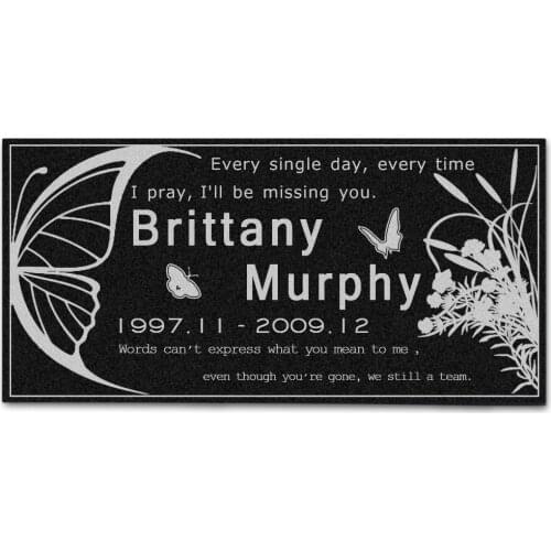 Natural Granite Personalized Pet Memorial Stone, Pet Gravestone Monument Marker, Pets Tombstone, 30X15CM
