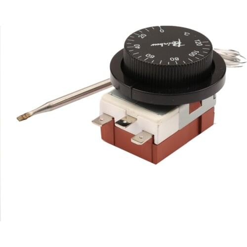 0-120 C Korea Rainbow TS-120SR Capillary Thermostat 3 pin Tempering Switch Adjustable Temperature 3-feet Temperature Controller