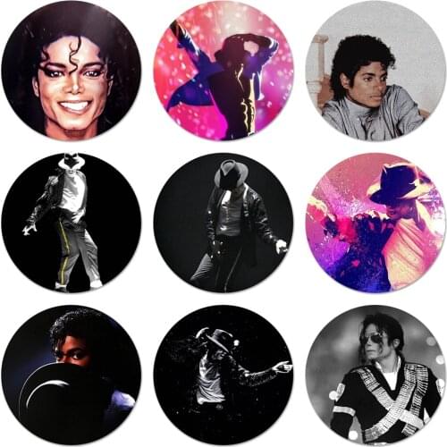New Arrival 58mm michael jackson Badge Brooch Pin Accessories For Clothes Backpack Decoration gift