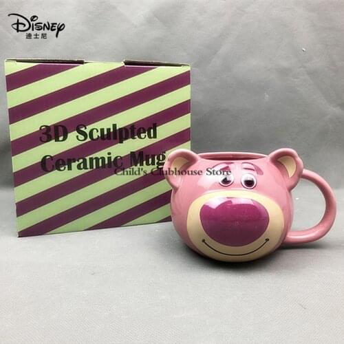 Disney Three-dimensional Cute Bear Pink 400ml Mug 3d Pink Ceramic Mug Cute Cartoon Animal Childrens Favorite Mug