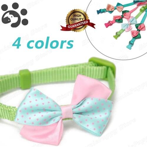 Neko Collars for Cat Nylon Small Dog Collar for Kitten Pet Collar with Bow-knot Breakaway Collar Lead Breakaway MP0026