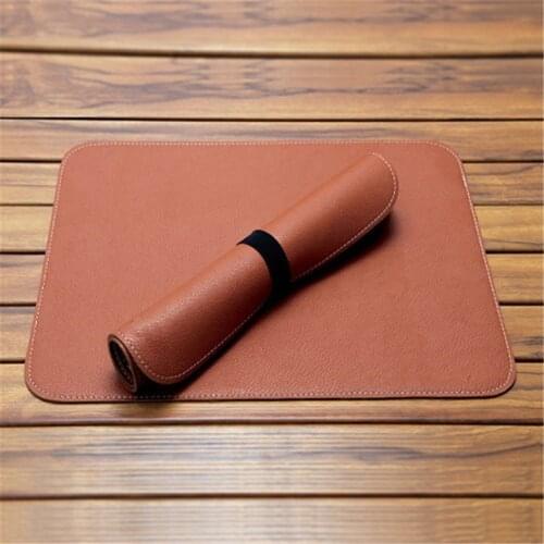 Outdoor Waterproof Camping Barbecue Picnic Insulated Folding PU Leather Table Mats BBQ Food Pad Prevent Dirty for Hiking