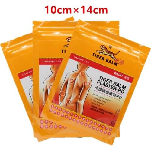 9 Sheets Tiger Balm Plaster Patch Tiegao, Warm Medicated Pain Relief, Plaster-RD, Relief of Muscular Aches and Pains