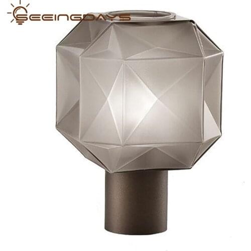 Simple Modern New Style Polygon Diamond Glass Table Lamps for Living Room Bedroom Bedside Lamps Designer Home Decor Desk Lamp