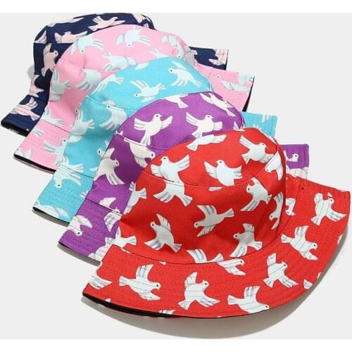 Bucket Hat Pigeon Women Summer Sun Beach Reversible Men Outdoor Fishing Accessory Teenagers Cap