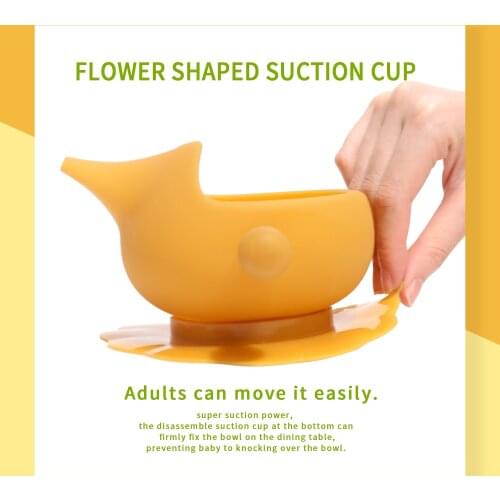 Silicone Baby Feeding Bowl Tableware Waterproof Spoon Non-Slip Crockery BPA Free Silicone Dishes for Baby Bowl Baby Plate