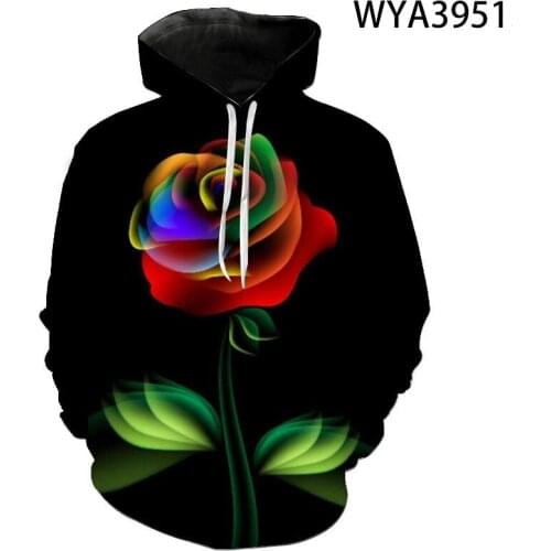 3D Printed Hoodies Flower Men Women Children Fashion Pullover Long Sleeve Boy Girl Kids Sweatshirts Streetwear Hooded Jacket