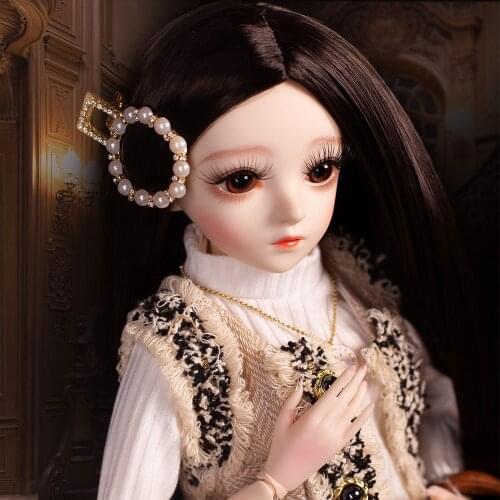 UCanaan 1/3 Fashion BJD Doll 18 Ball Jointed Girls Dolls With Full Hand-Made Clothes Set Wig Makeup Best Children Birthday Gift