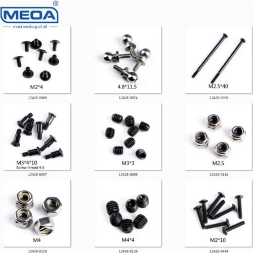 Wltoys 12428 RC Car Spare parts Screws Loosening screw Locknut M2.5 M4 Nut M3 M4 Jimi Screws Ball head screw for RC Car Screw