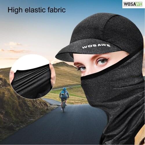 WOSAWE Ice Silk Cycling Cap Headwear Anti-UV Riding Headgear Bike Bandana Hiking Fishing Face Mask Balaclava Sunhat with Brim