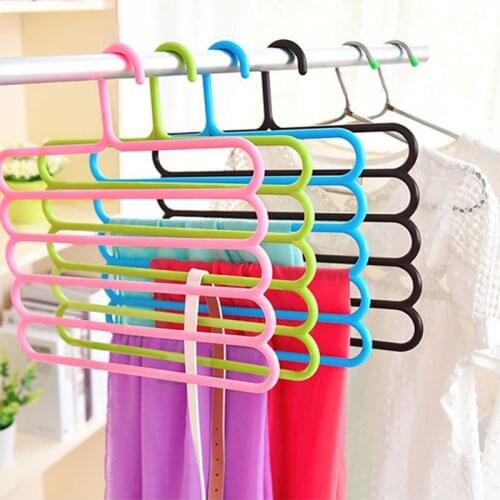 1PC Non Slip Pants Hanger Dry Rack Multifunction Trousers Hangers Tie Scarfs Belt Towel Multi Layer Clothes Holders Nordic