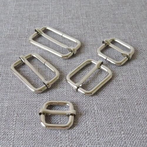 100Pcs 15mm 20mm 25mm 32mm 38mm Metal Adjuster Slider Clasp For Bag Bacpack Dog Collar Sewing Accessory Purse Straps Belt Buckle