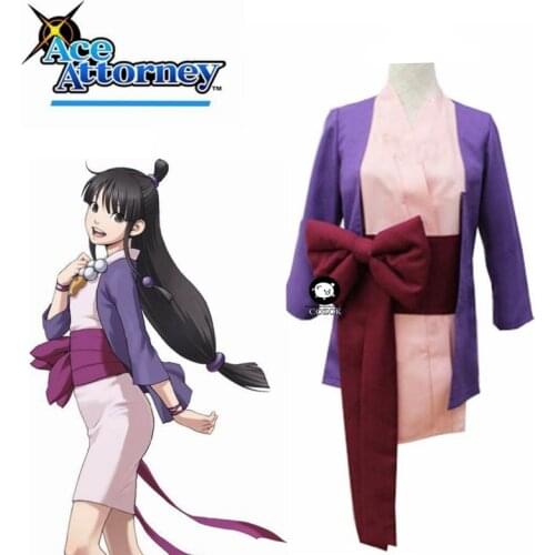 2020 Ace Attorney Phoenix Wright Gyakuten Saiban Maya Fey Dress Full Set Christmas Cosplay Costume