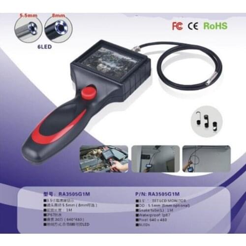 3.5 Inch Water-Proof AV Handheld Endoscope 5.5mm/8.5mm Diameter Optional