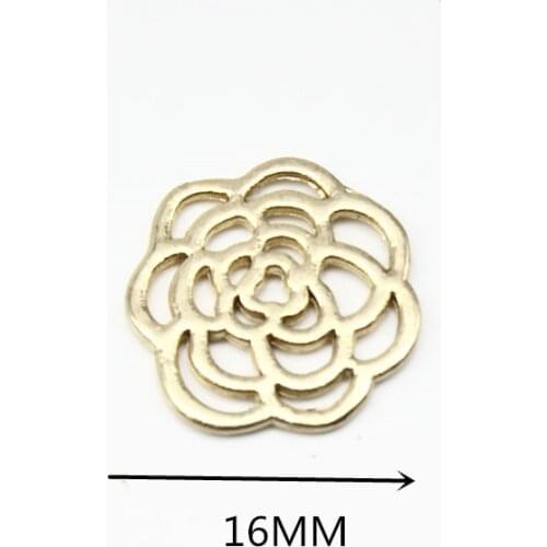 30pcs Hollow Flower Charm Silver Plated Flower Rose Pendant Diy Aesthetics Accessories Handmade Jewellery Making Supplies Crafts