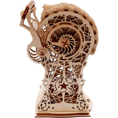 3D Torch Box Organ Treasure Box Wooden Mechanical Puzzles DIY Assembly Model Diy Assembly Toys Model Building Kits