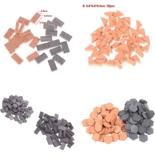 40/50/70PCS 1/16 Miniature Simulation Brick DIY Miniature Brick Kids Scenery Building Toy Modelling Simulation Brick