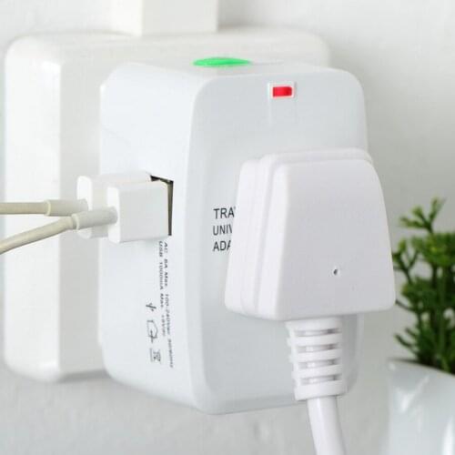 50pcs Electric Plug Power Socket Adapter International Travel Universal Socket USB Power Charger Converter EU UK US AU Option