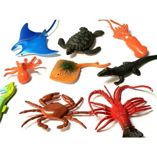 9 pcs 4-6cm sea animal Girls Boys Kids Toys Pinata Bag Filler Loot gag game Supply Novelty Birthday Party Favors Gift Toy Prize